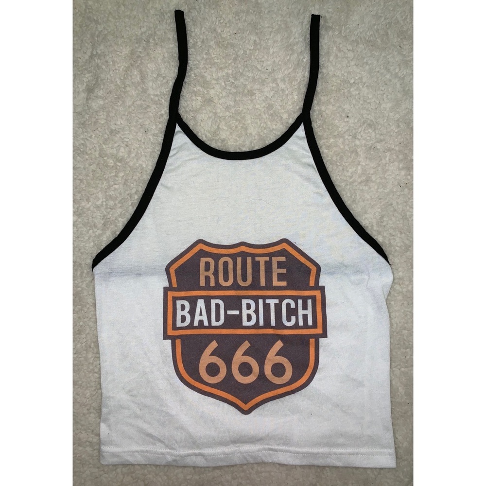 Biker Halter Crop Top